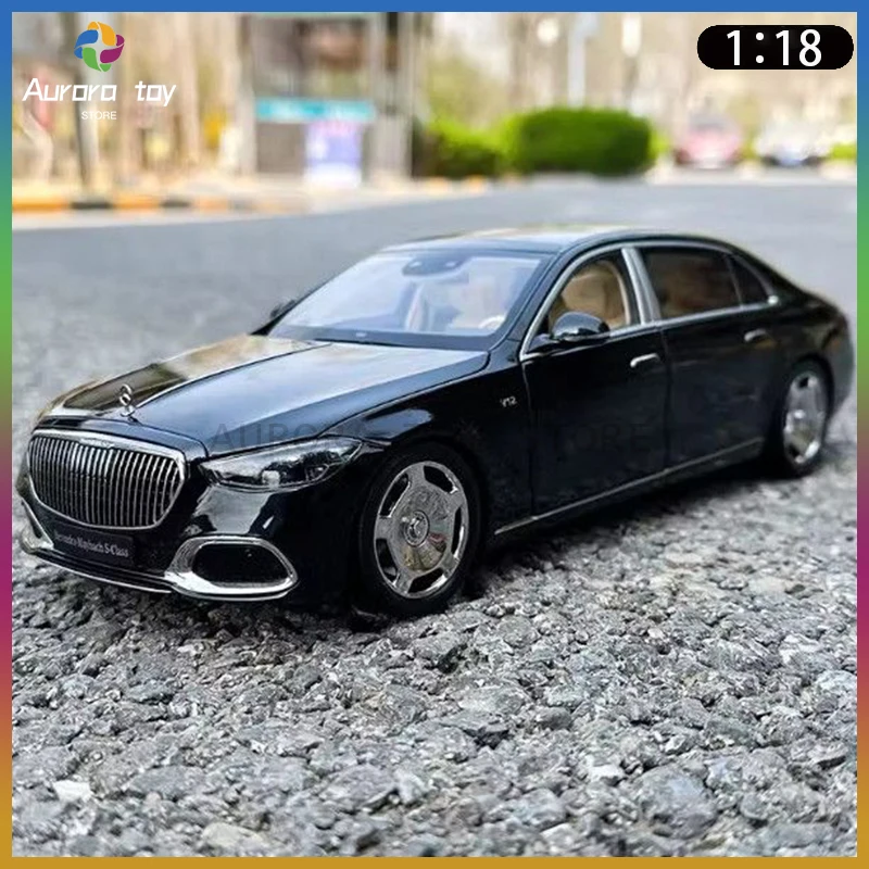 جديد تقريبا حقيقي 1/18 نموذج سيارة بنز مايباخ S الفئة S680 نموذج سيارة سبيكة محاكاة سيارة دييكاست مخصص تحصيل لعبة الهدايا #1