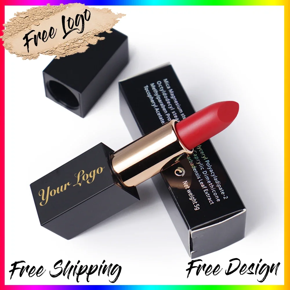 

25 Colors Magnetic Tube Matte Lipstick Private Label Moisturizing Long-lasting Lip Stick Makeup Wholesale