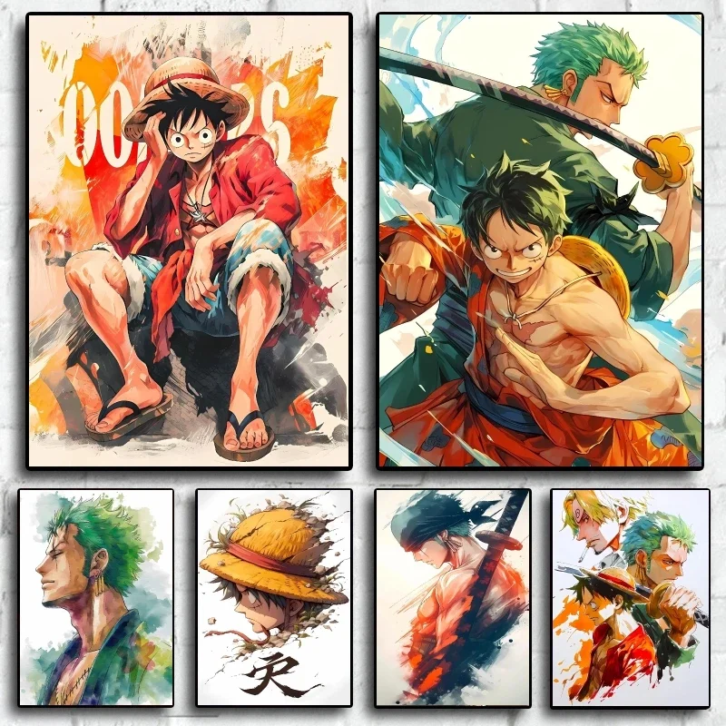 One Piece Luffy Zoro Anime 5D Full Round Drill Diamond Painting Wash Mosaic Embroidery Art Home Wall Decor DIY Craft