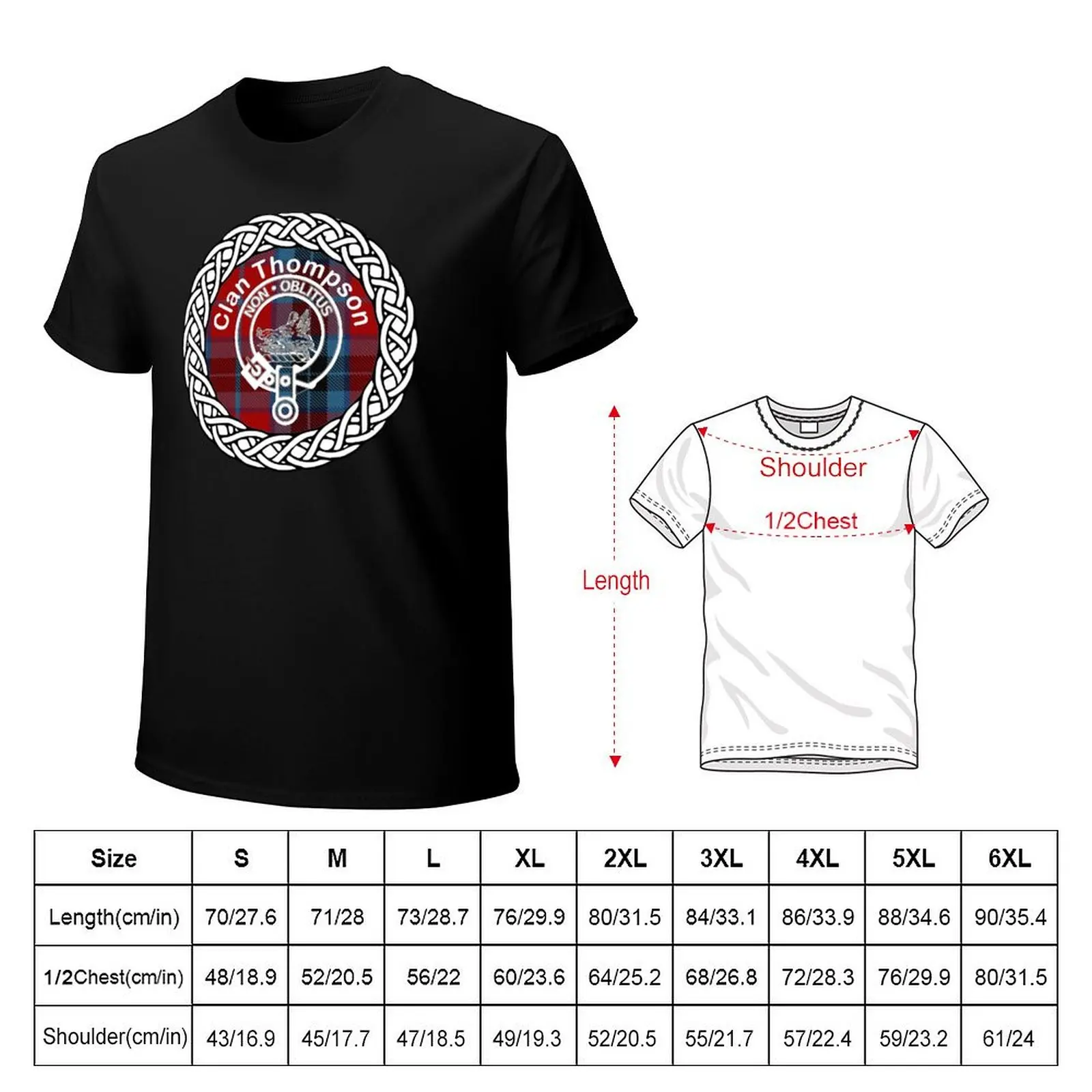 Thompson Scottish Clan surname last name T-Shirt Basic Tee Shirt for Everyday Outfit