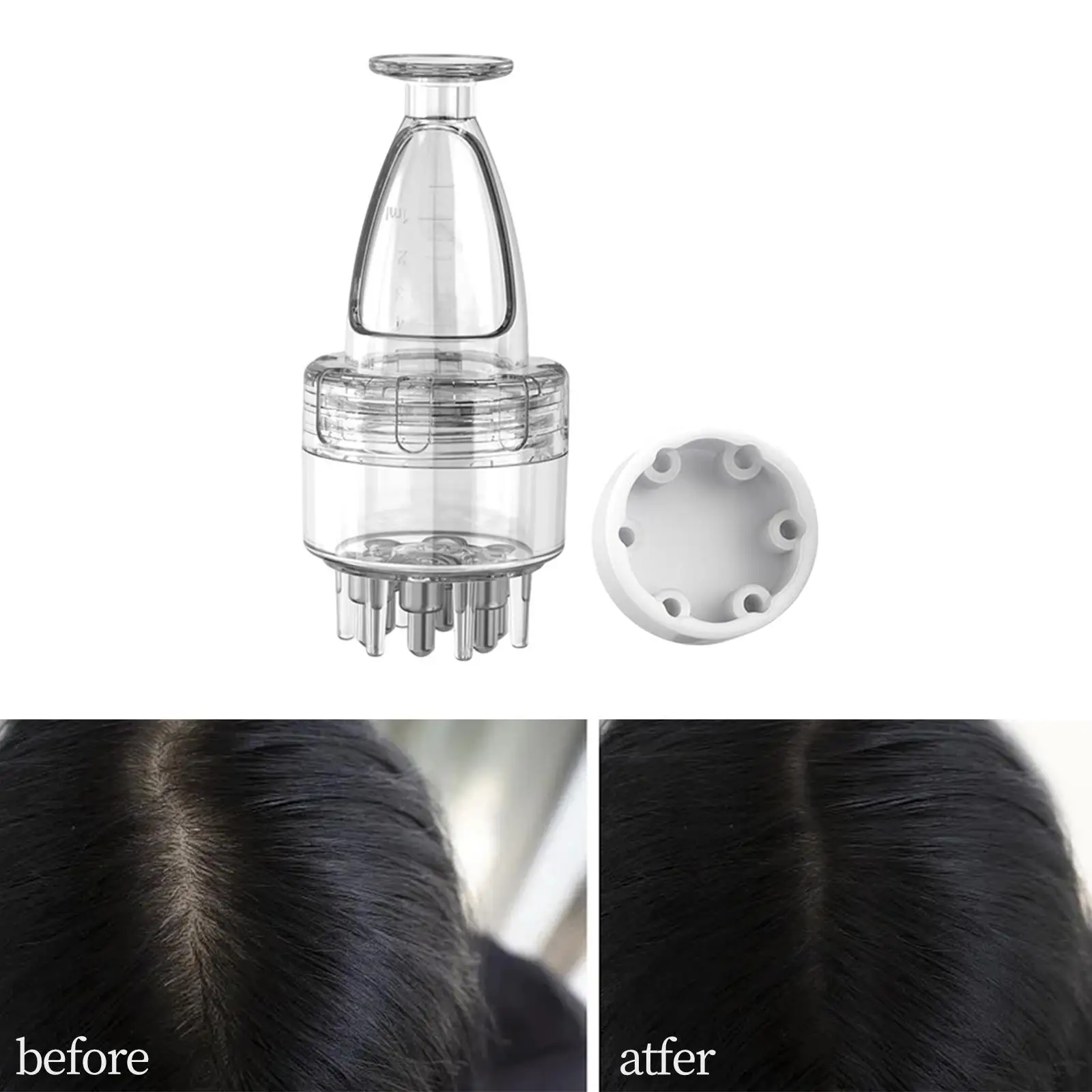 Scalp Applicator Ball Comb Applicator ขวดสําหรับ Home Travel ผู้หญิงผู้ชาย