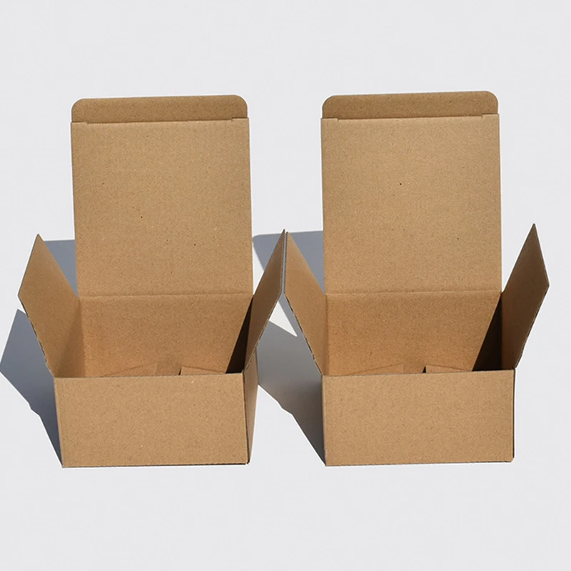 20Pcs/lot Kraft Paper Corrugated 3 Layer Thicken Cardboard Packaging Box Hardware Glass Cup Special Express Box