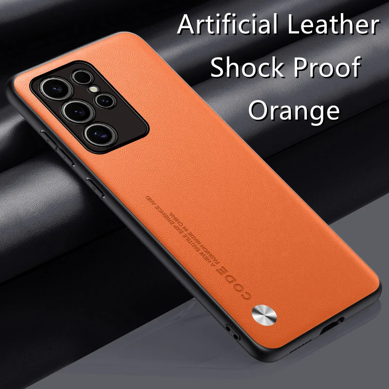 Phone Case for Samsung Galaxy S26 S26Plus S26Ultra Luxury Artificial Leather Business High-end Cover Shockproof Case Cover