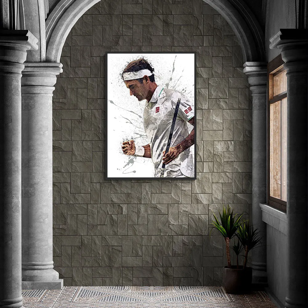 Współczesny świat do tenisa ściennego R-Roger olej F-Federer na plakaty na płótnie nadruki salon dekoracja sypialni prezenty ściana biurowa sztukę