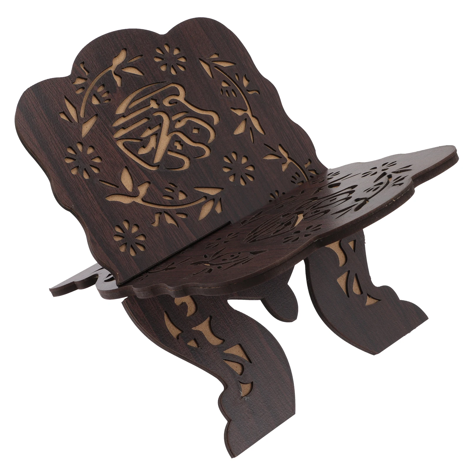 Wooden Scripture Chanting Portable Household Hall Home Reading Accessory Compact Storage Stand Multi-functional