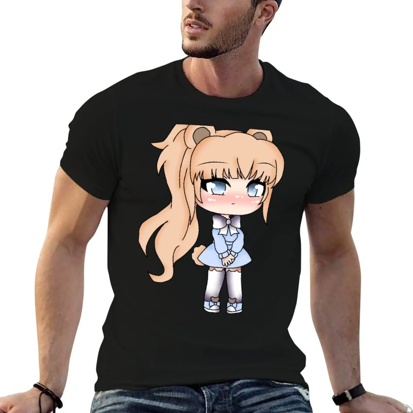 Футболка Alice nice girl, Gacha Life, Gacza Club, мужская футболка, 100% хлопок, приталенный крой
