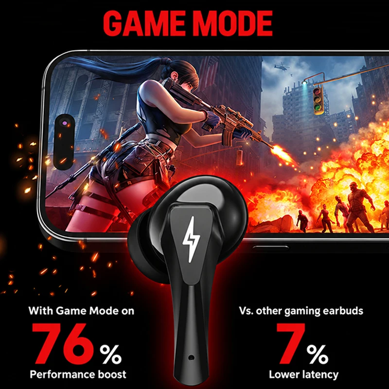 Choice Lenovo GT101 Gaming Headset Wireless Bluetooth 6.0 Game Mode Earphones Low Latency Noise Reduction Esports Headphones New - view 2