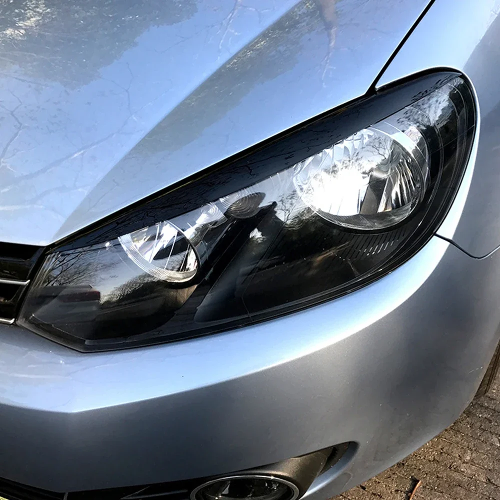 

ABS Headlight Eyebrow Eyelids Cover Trim for Volkswagen VW Golf 6 VI MK6 GTI GTR GTD 2008 - 2013 Car Stickers Accessories