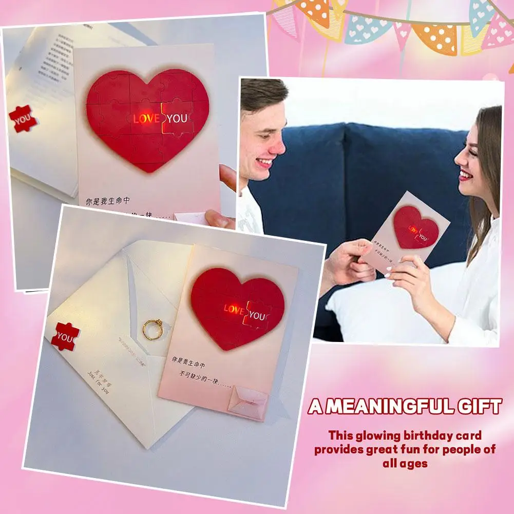 رومانسي Vntine's Day CardHeart Design Florist أفضل لوازم احتفالية مطوية بطاقة العلامة التجارية Wies ABENUOR Small Z9D6