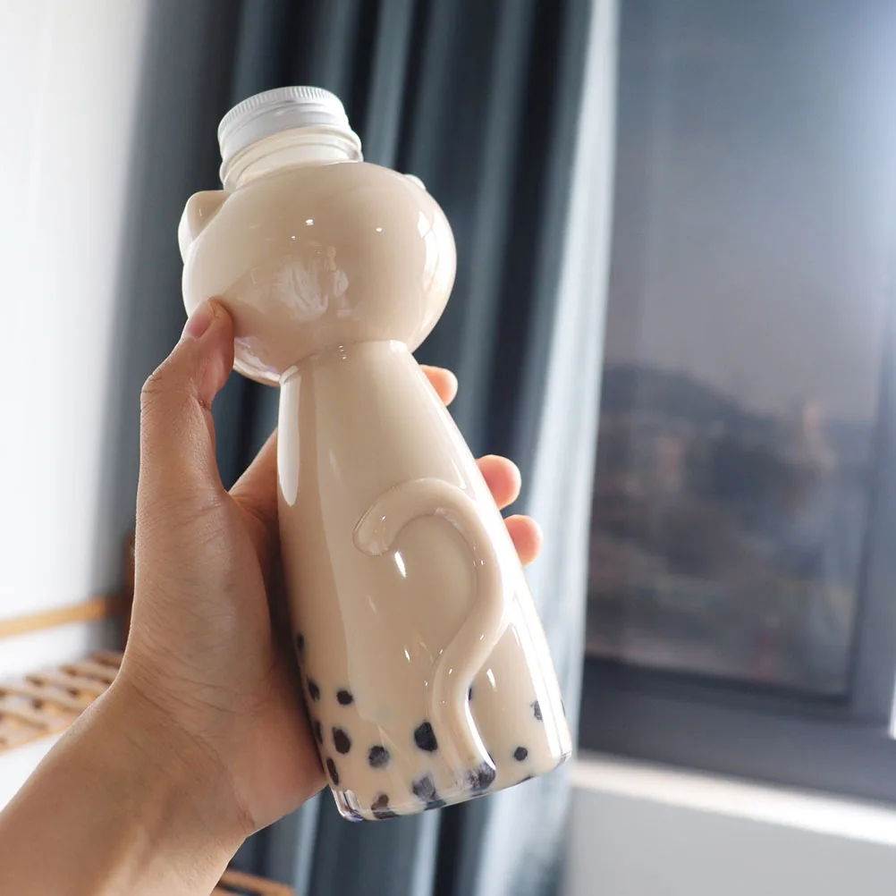 

8pcs Cold Drink Juice Bottle Water Containers Milk Tea Bottles Empty Packing Holder Lightweight Portable Food Grade Safe