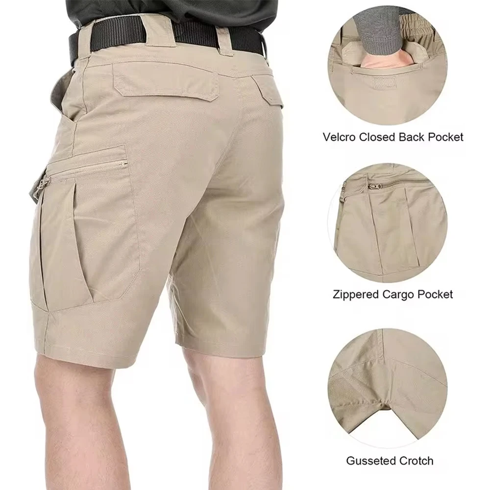 Savior Summer Tactical Shorts Waterproof Quick Dry Multi-pocket Shorts Men Cargo Short Pants Men Outdoor Clothes Hunting Fishing