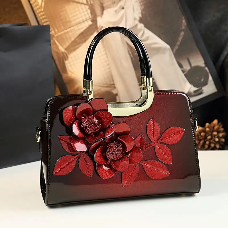 Designer Brand Flower New Leather Shoulder Tote Handbag Crossbody Bags for Women