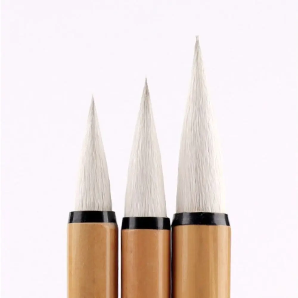 Traditional Chinese Calligraphy Brush Oil Watercolor Wolf hair Scriptures Writing Brush High-end Bamboo Art Paint Brush Class