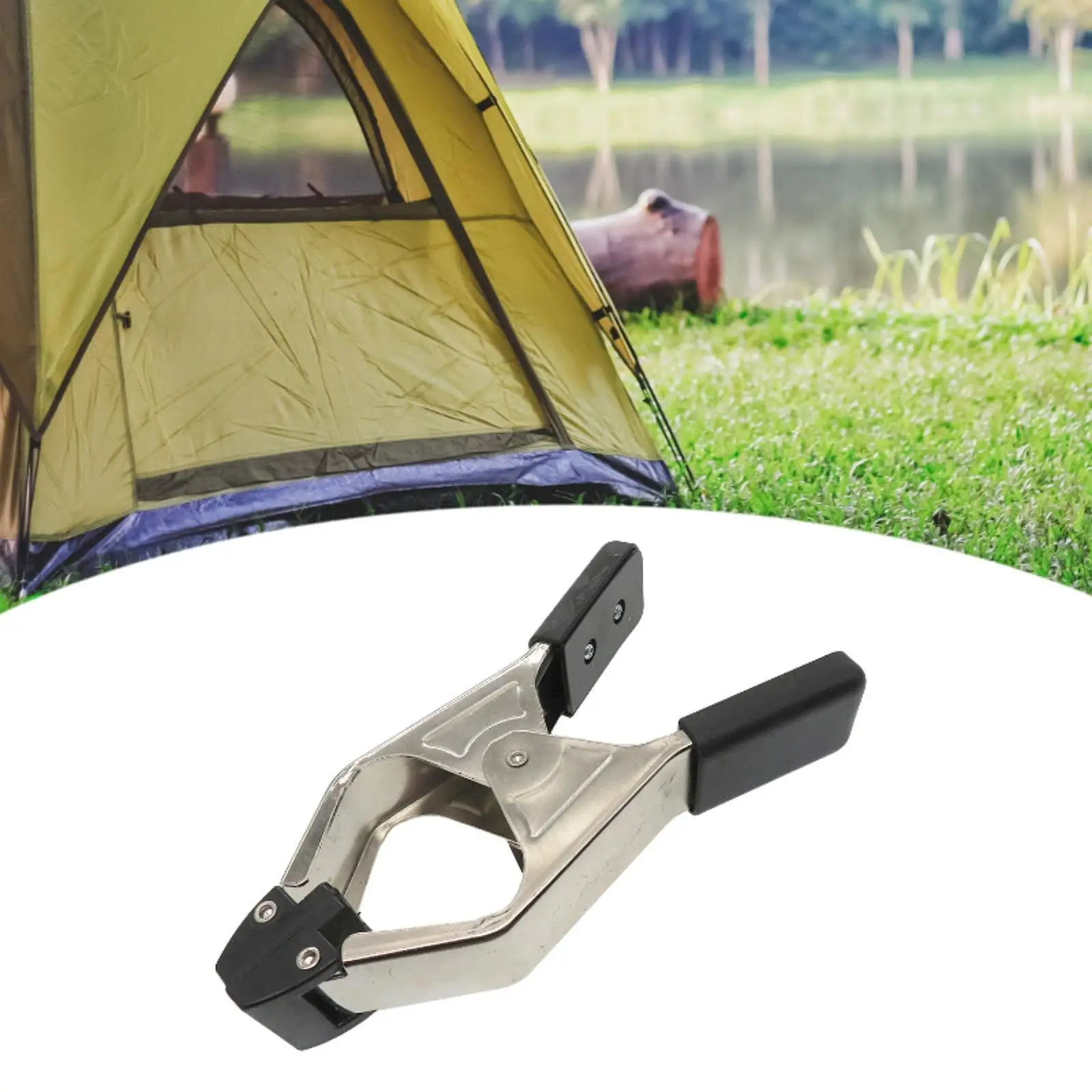 Edelstahl-Klemme, Camping-Zelt-Clip, rutschfest, praktisch, Metall, A-Form