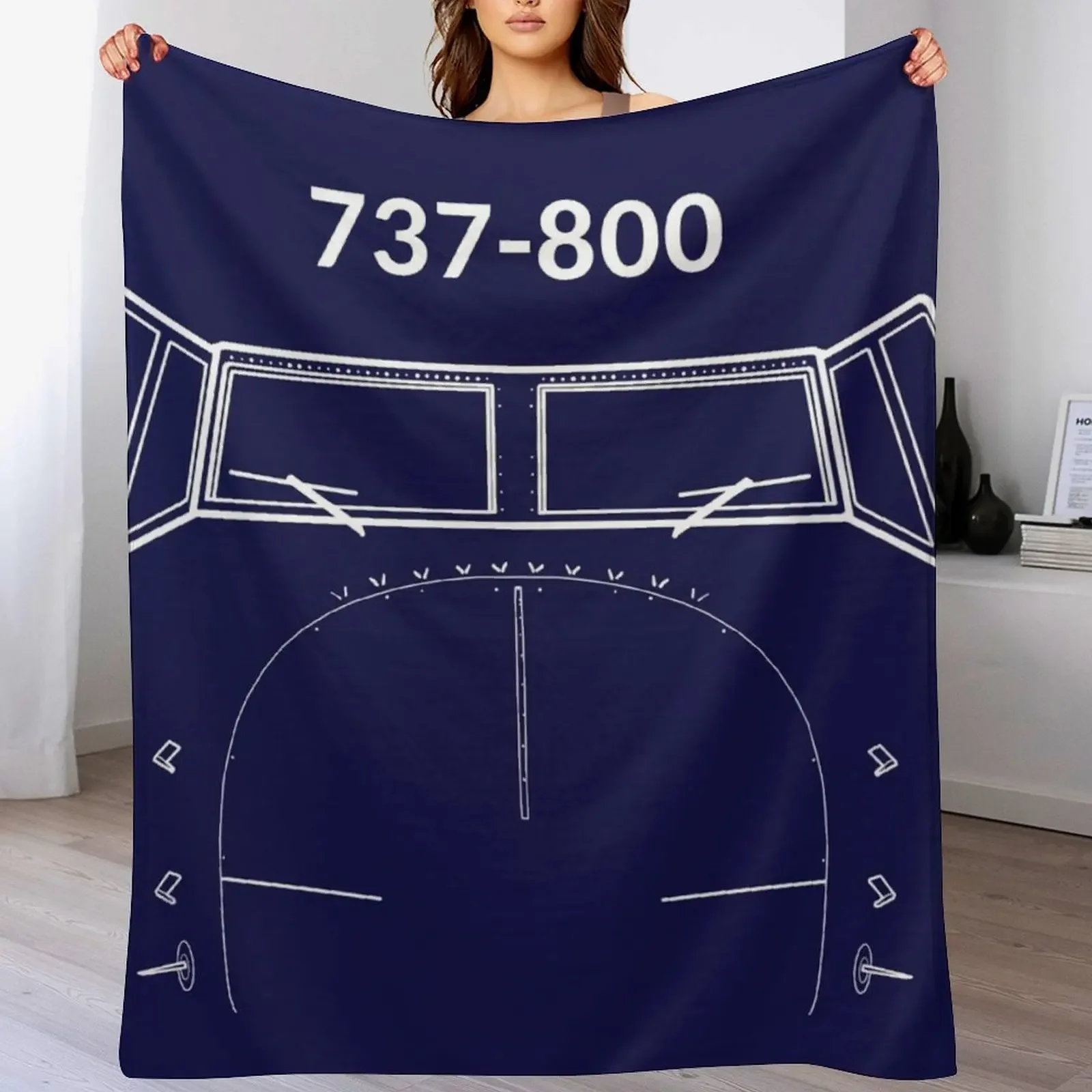 737 lovers white Throw Blanket Multi Use Warm Blanket for Living Room Bedroom