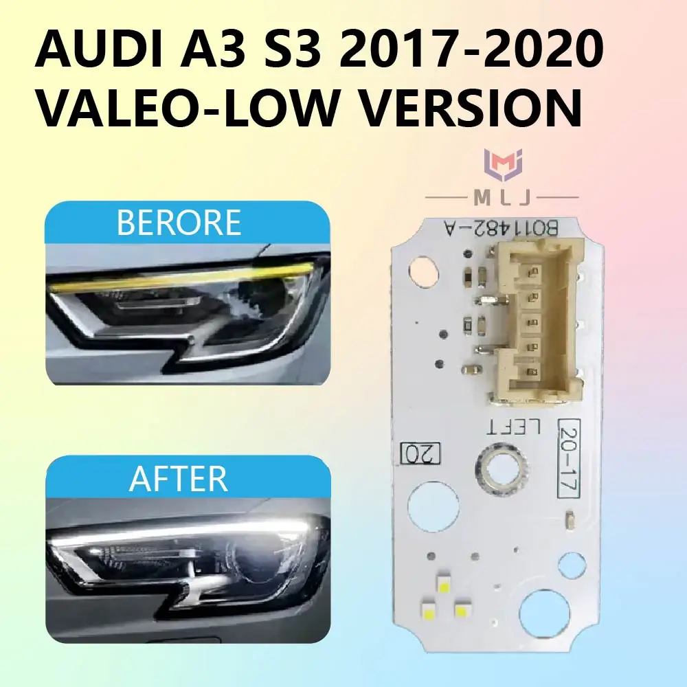 

For Audi A3 S3 2017-2020 Angel Eyes Board Low Spec Valeo Headlight DRL Chip Ballast Circuit Board Light Source Board White Light