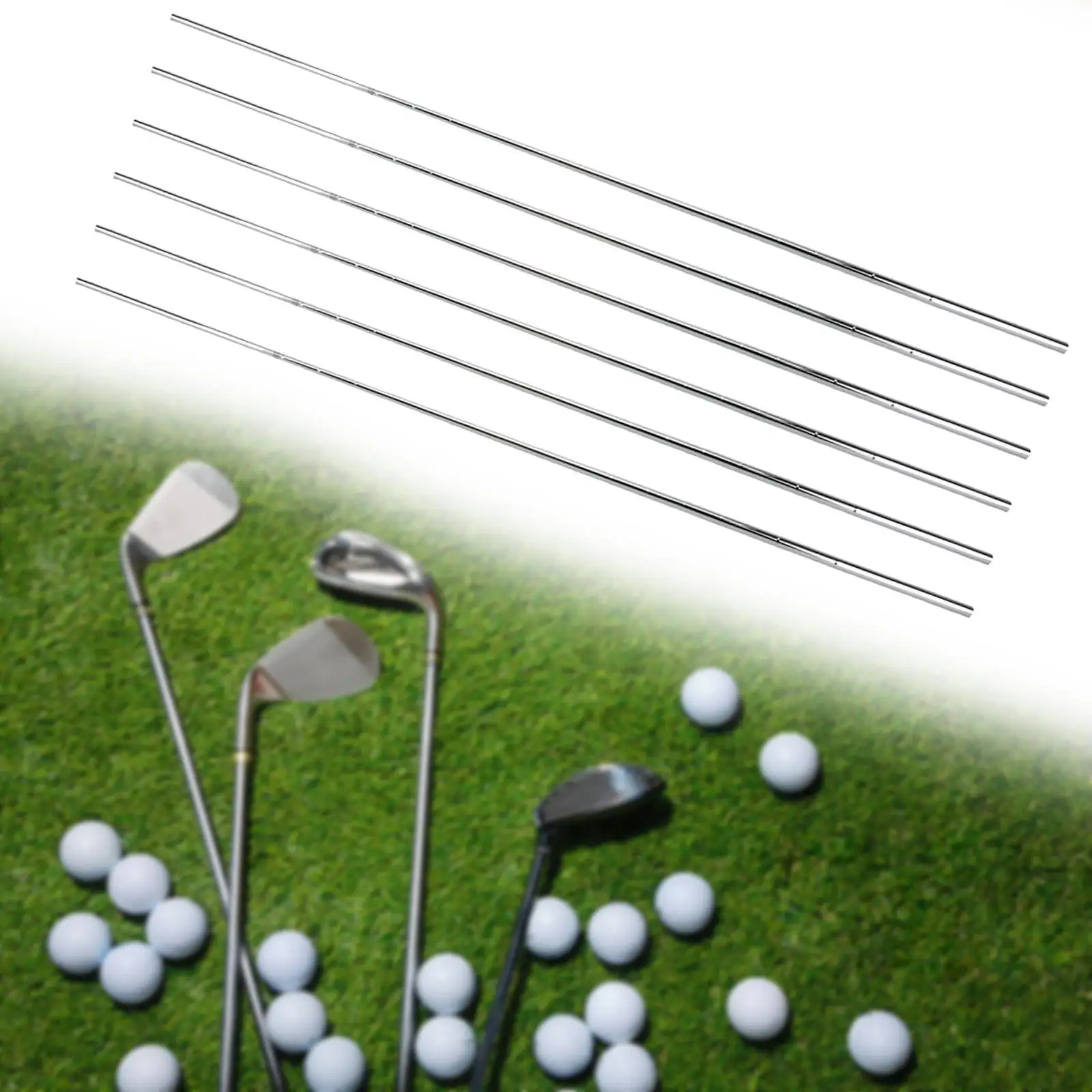 

6 Pieces Golf Iron Club Shafts Supplies Portable Golf Stick Shafts Training Aid for Beginners Practice Adults Outdoor Golfer