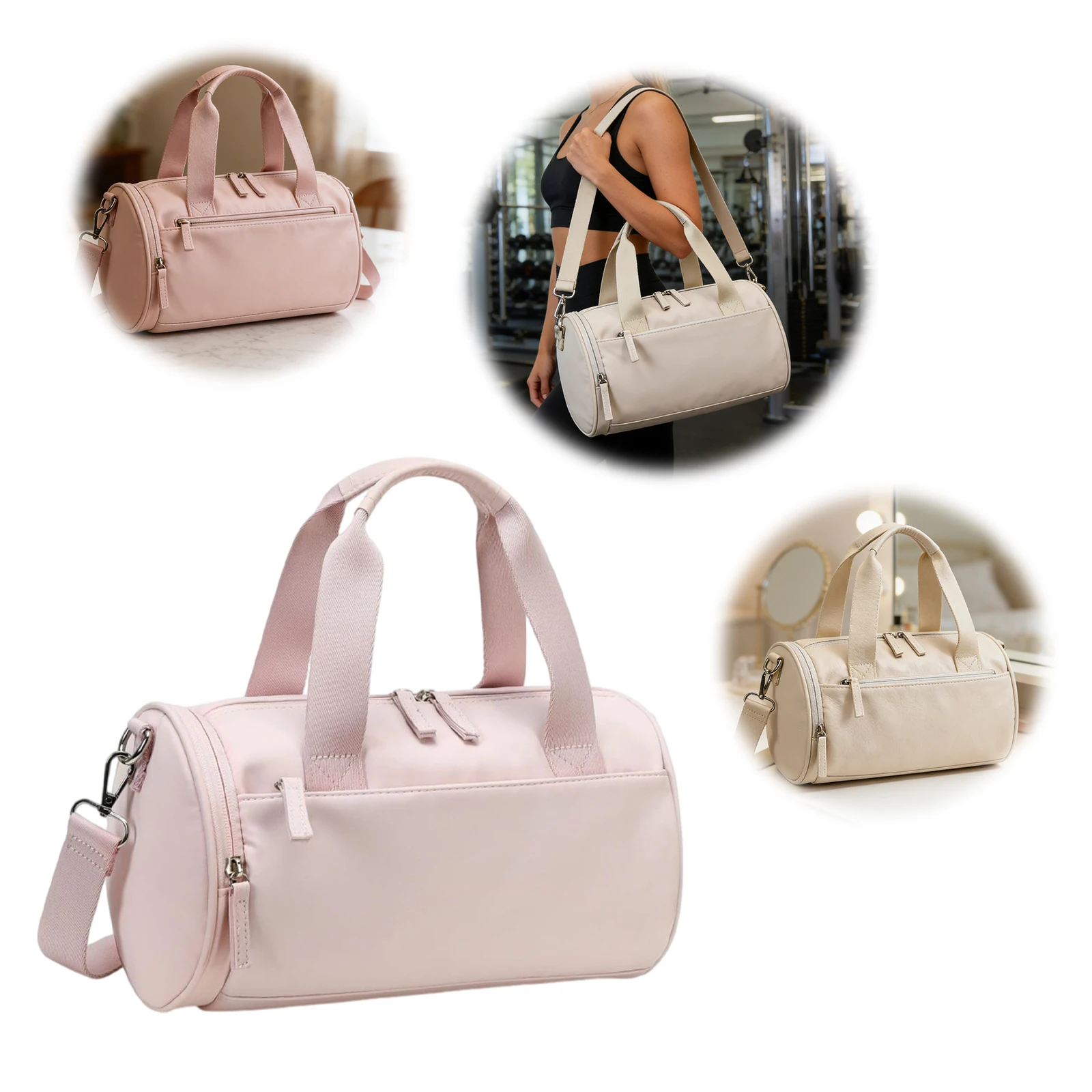 Women Crossbody Bag with Multifunctional Pockets Handbag Detachable Strap Top Handle Bag for Girls Workout Swimming Daily Use