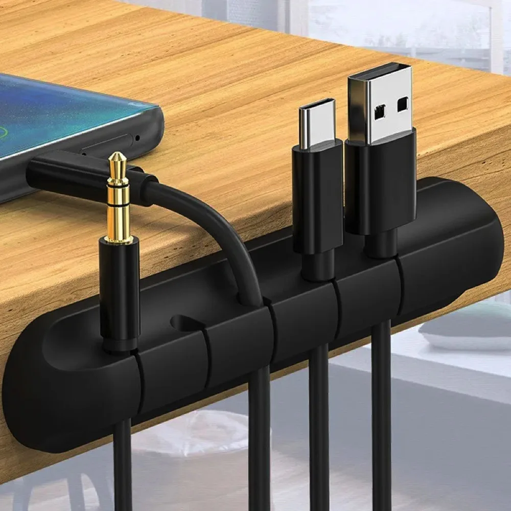 Neuer Kabel organisator Management Draht halter flexibler USB-Kabel wickler ordentliche Silikon clips für Maus Tastatur Kopfhörer schutz