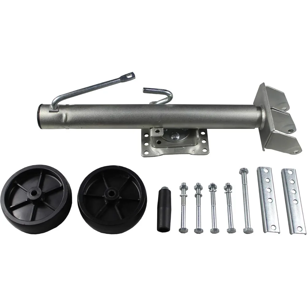 مقبس مقطورة مع رفع 11.5 بوصة، آلية التأرجح الخلفي، مقبض الرياح الجانبية، 6 عجلات مزدوجة - سعة 1500 رطلاً، مسمار تشغيل