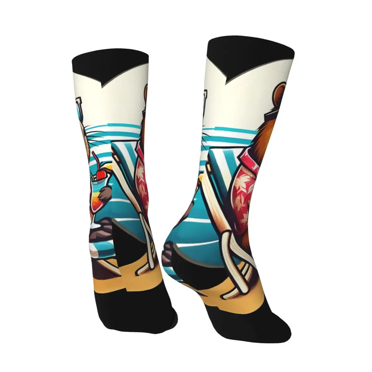 Homem estampado de meia capivara