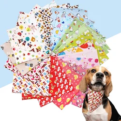 5PCS/S M L XL Dog Bandana Bulk Pet Dog Triangular Scarf Cotton Handkerchief and Scarf For Dogs Cat Bib Pet Dog Accessories