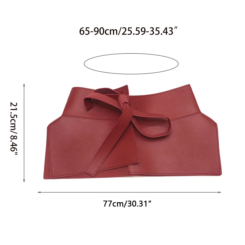 Classical Retro Women Belts Ruffle Simple Wide Waist Belt Casual Fashion All-Match Jeans Dresses Waistband P8DB