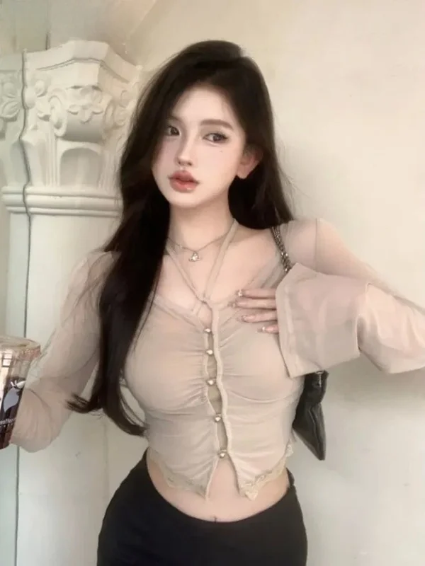 

Шикарный сексуальный женский комплект из 2 предметов: футболка с длинным рукавом и брюки в стиле Cleanfit, модный летний комплект для женщин