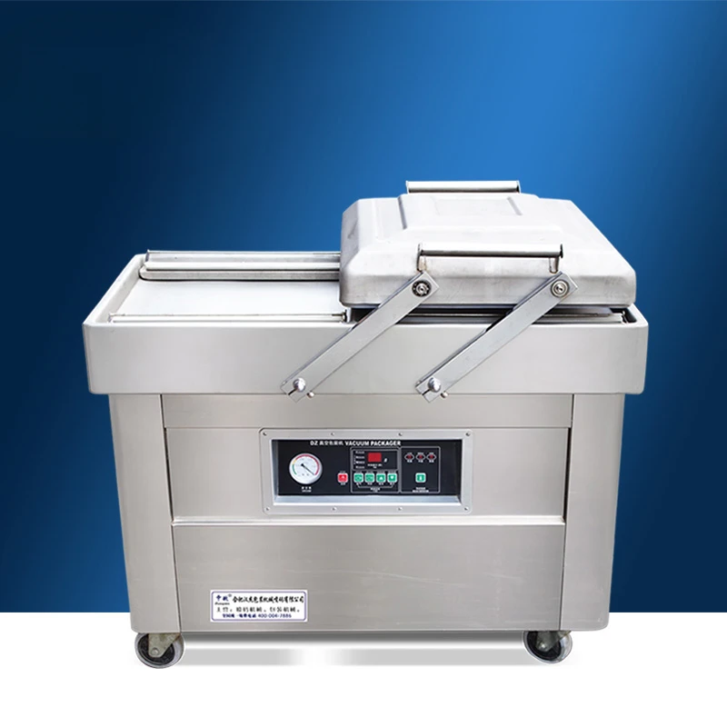 DZ-400/2SB Double-chamber Vacuum Packaging Machine Full-automatic vacuum sealing machine for cooked food and rice bricks