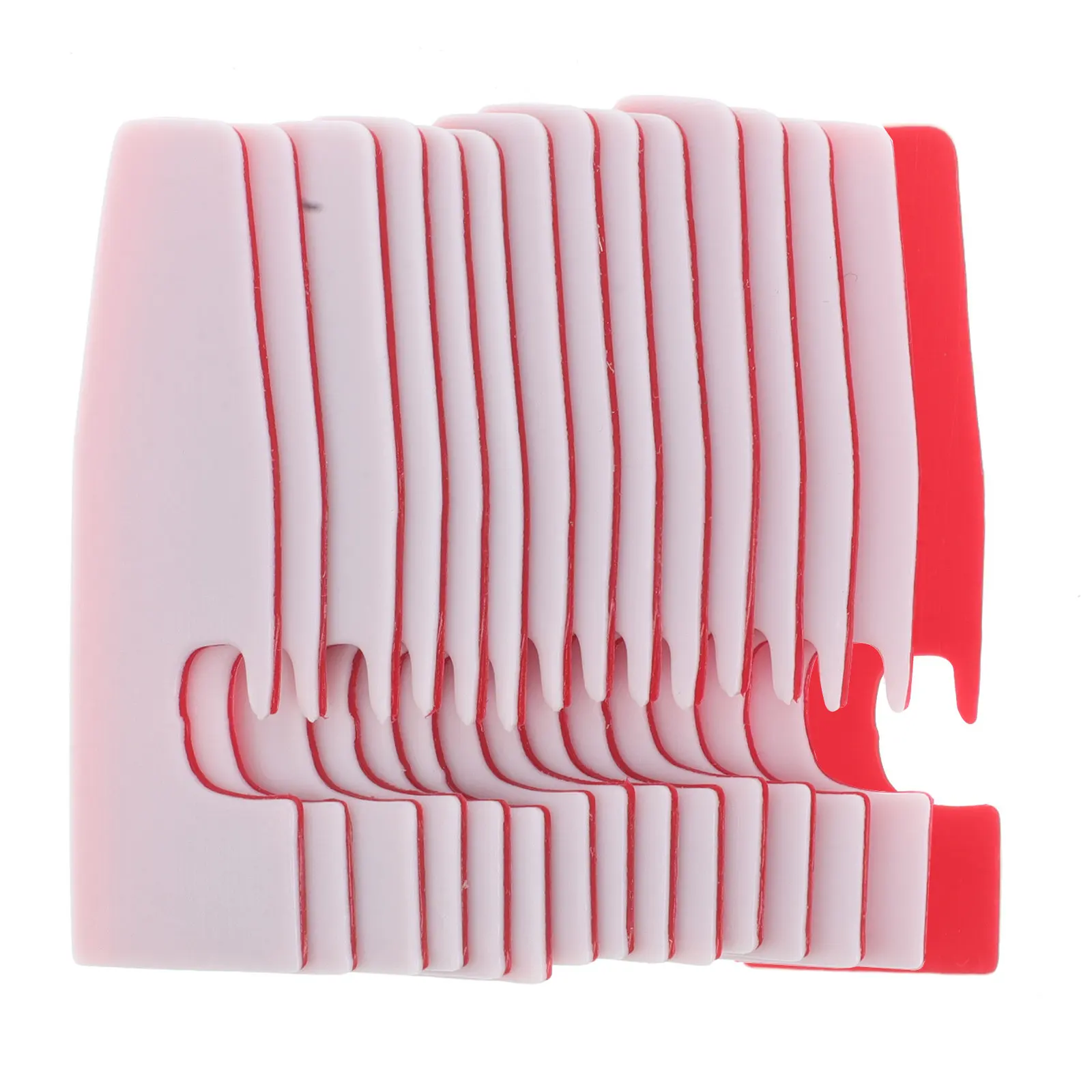 Serger Presser Foot Pads 15 Pack Plastic Overlock Machine Accessories to Reduce Fabric Snags Assorted Colors