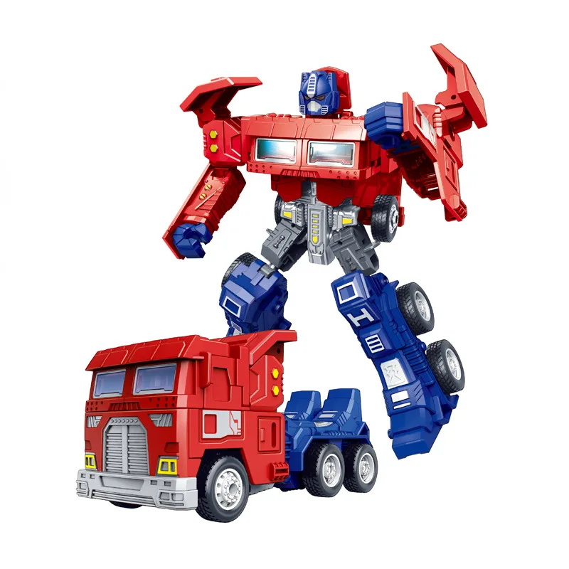 Children's Educational Toys Transformation Robot Inertia Car Action Figures Boy Truck War Police Heavy Duty Truck Model Toy Gift