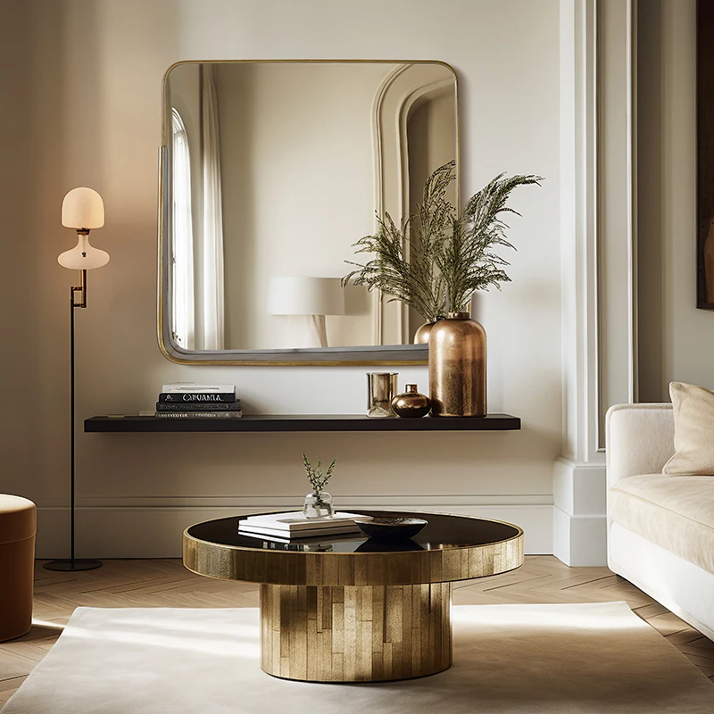 

Французское ретро-зеркало для туалетного столика, туалетное зеркало для спальни, ванной комнаты, декоративное зеркало для гостиной, вход с