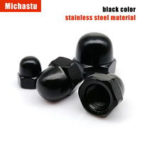 DIN1587 M3 M4 M5 M6 M8 M10 M12 Black 304 A2-70 Stainless Steel Hexagon Acorn Cap Nut Decorative Cover Semi Dome Nut