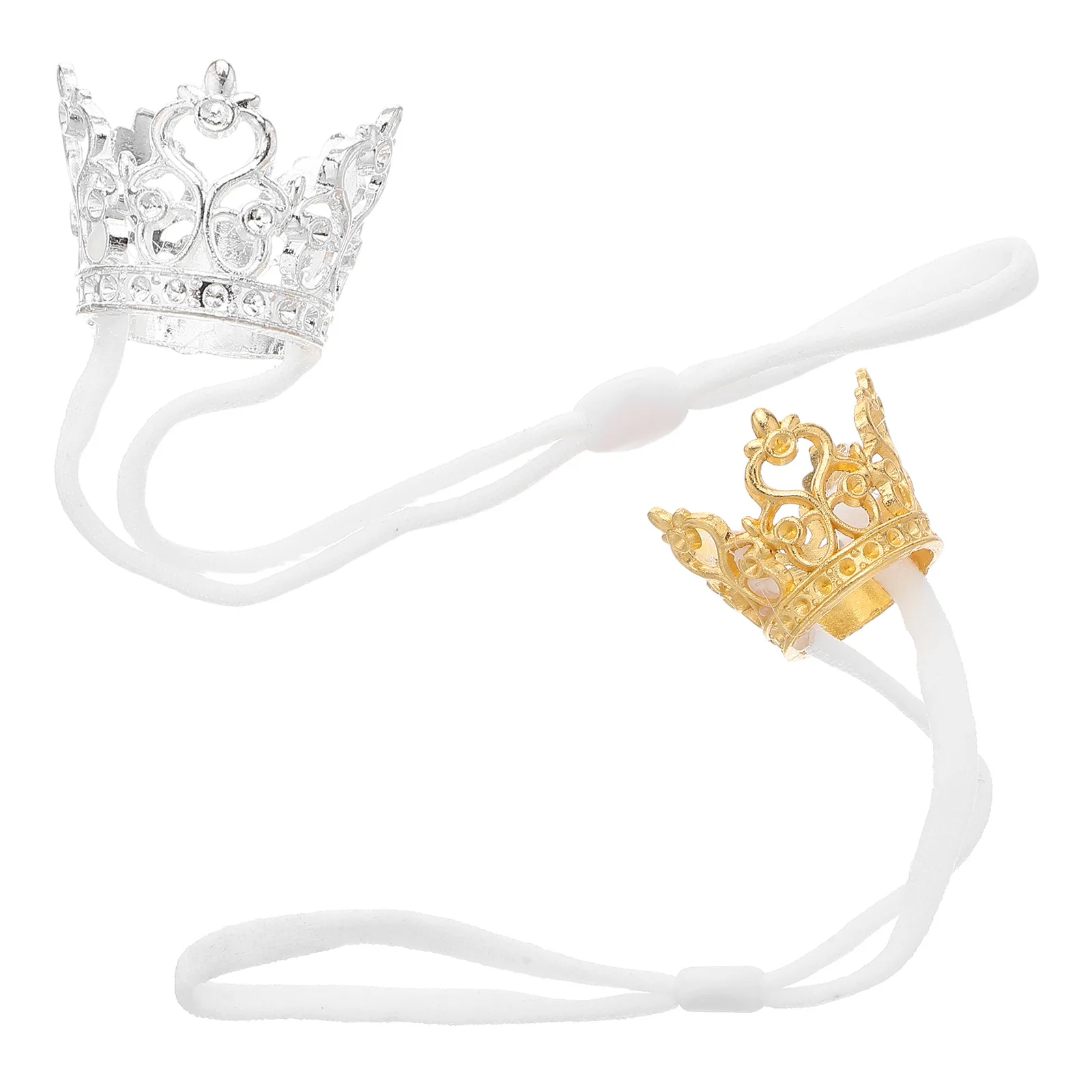 

2Pcs Hamster Crown Headwear: Lightweight Fancy Dress Crown for Small Animals - Adjustable Queen Costume for Photo