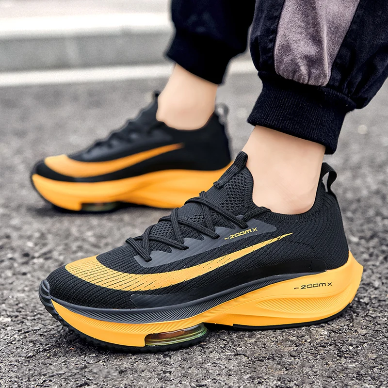 Unisex Sneakers Fashion Men Sneakers Lace Up Round Toe Cushioning Running Shoes Woman Trainer Race Breathable Couple Tenis Shose