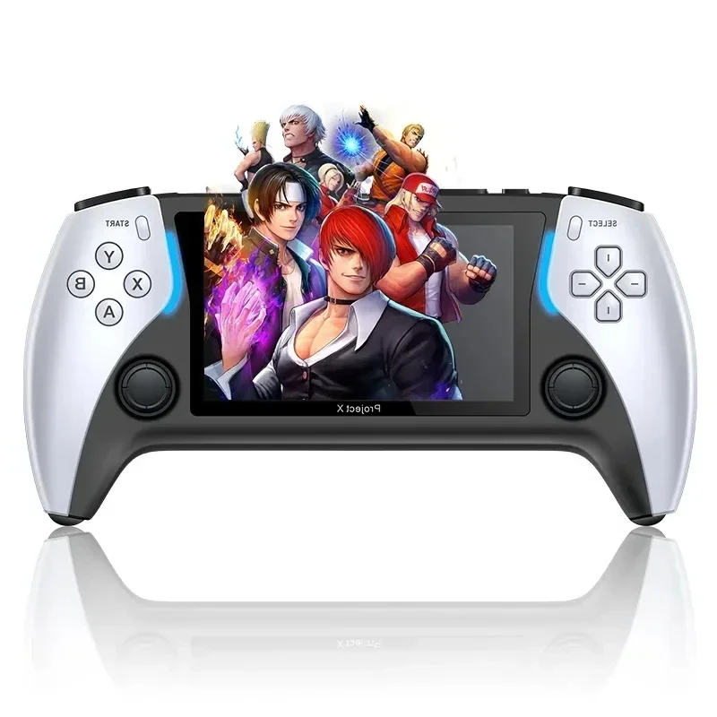 Hot Project X Pocket Gaming Console 128G 40000+ Games Support Big PS1 Retro Game Dual Speaker Stereo Essential Gift for Children