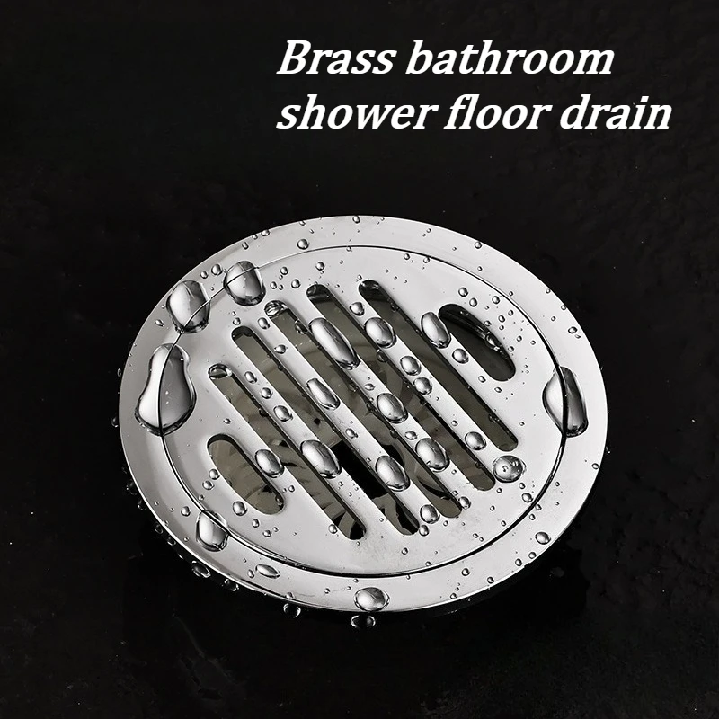 

Toilet deodorizing circular floor drain, old-fashioned floor drain renovation, deodorizing brass household shower floor drain