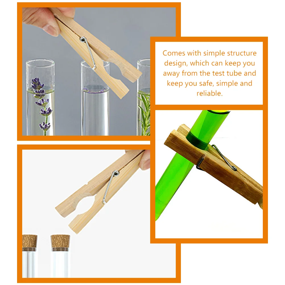 8 pçs estudante experimento sala de aula tubo de ensaio braçadeira clipe de vidro equipamentos de química 8 pçs ferramentas laboratórios de laboratório braçadeiras de fixação