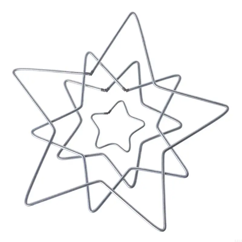 2025 NUEVO Star Ring Metal Macrame Rings Hoops Proyecto manualidades bricolaje para navidad Valentines
