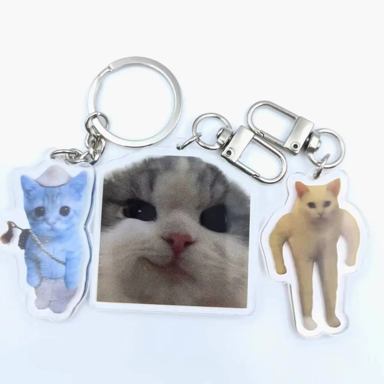 Strong Cat Meme Smirking Cat Meme Indo Ali El Gato Cat Meme Funny Cute Keychain Phone Pendant Bag Pendant Gift For A Friend