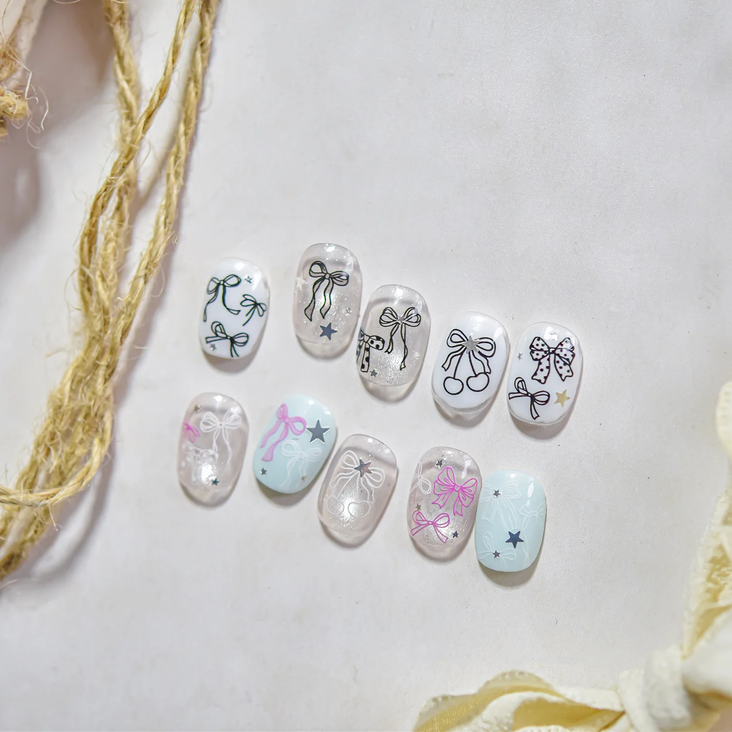 رائعة لطيف القوس مسمار ملصقات الوردي الأسود الشريط الانحناء مسمار الفن ثلاثية الأبعاد اكسسوارات الديكور ملصقات DIY بها بنفسك لاصق مانيكير الشارات