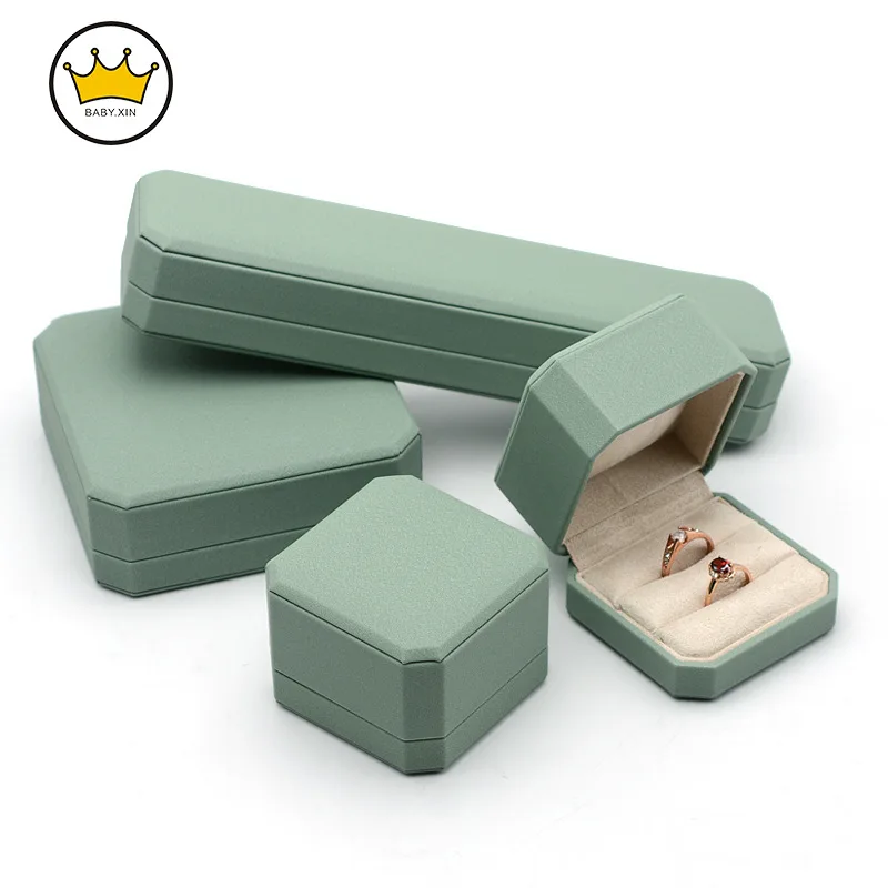 

Octagonal Light Green Ring Box Necklace Box Bracelet Box Locket Box Ring Box Bracelet Holder Earrings Case