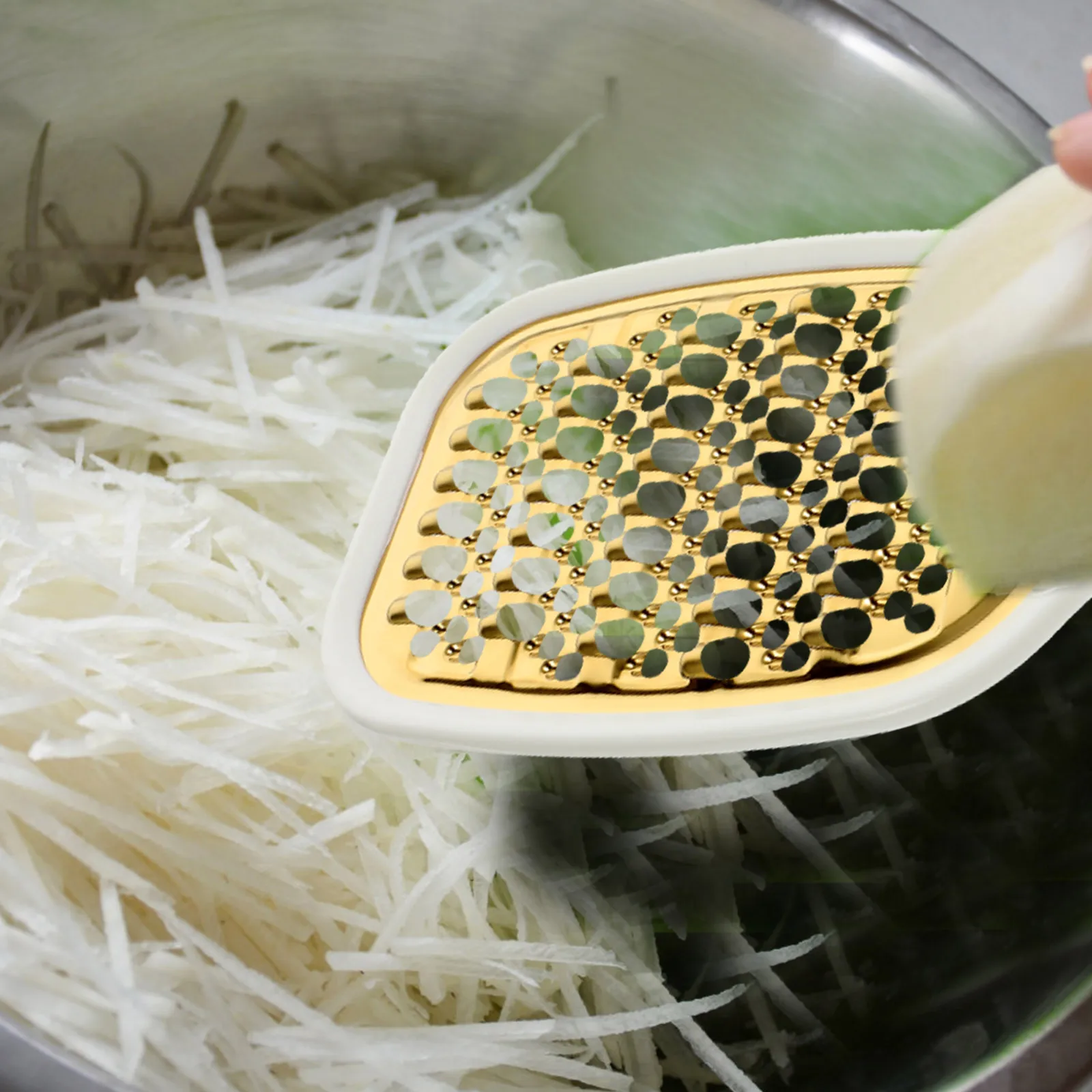 

Plastic H Grater Multi function Vegetable Potato Cucumber Shredder Kitchen Tools Golden White H Easy Clean Wear resistant