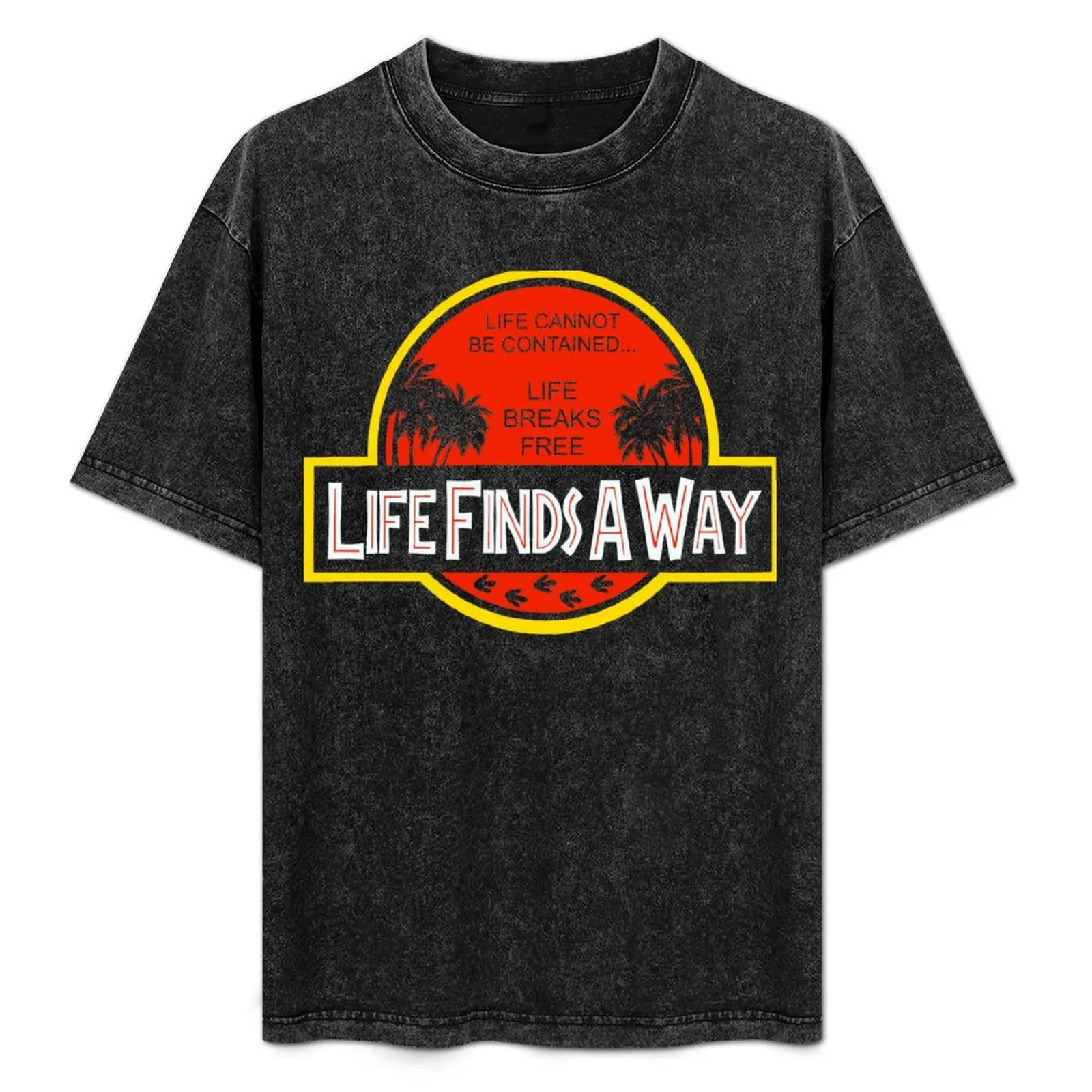 Футболка Life Finds A Way, синие рубашки с архивным прикреплением, винтажная одежда, футболка для мужчин