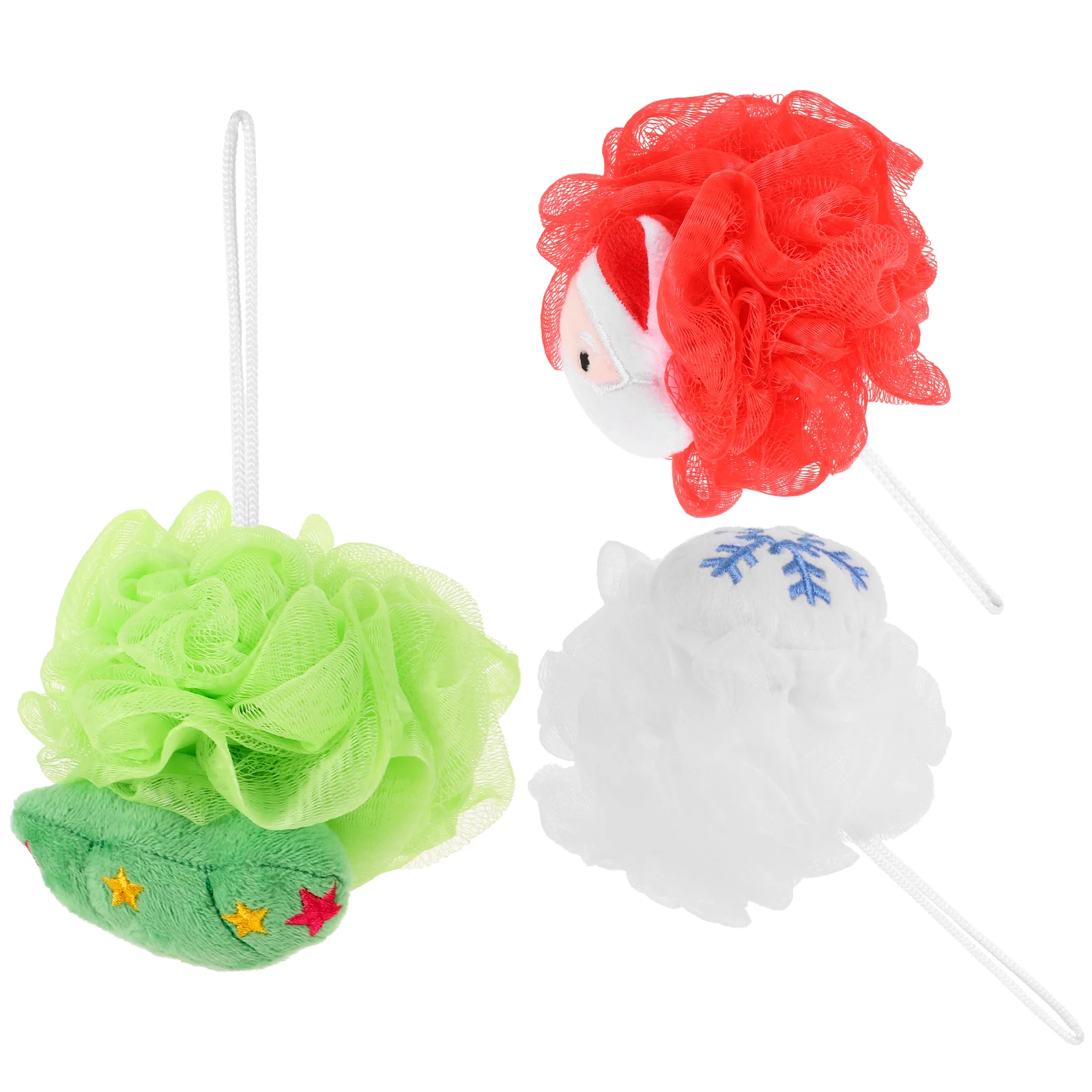 

3 Pcs Baby Gifts Bath Scrubber for Body Kid Wash Cartoon Balls Shower Loofah Cute