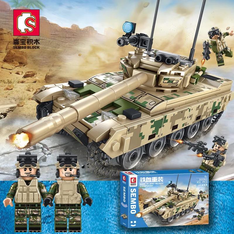 

Sembo VT-4 Military Tank Building Block Military Battle Iron Blood Heavy Tank Bricks Assembly Toys Creative DIY For Kid Gift