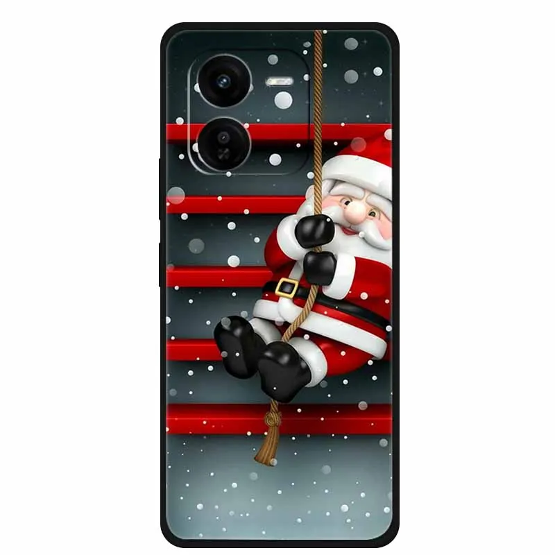 Christmas Case For Vivo iQOO Z9x Case Z9 Turbo 5G Z8X Z7Pro Neo7 SE Z5 Z6X Soft TPU Silicone Phone Case for iQOO Z9 Turbo Fundas