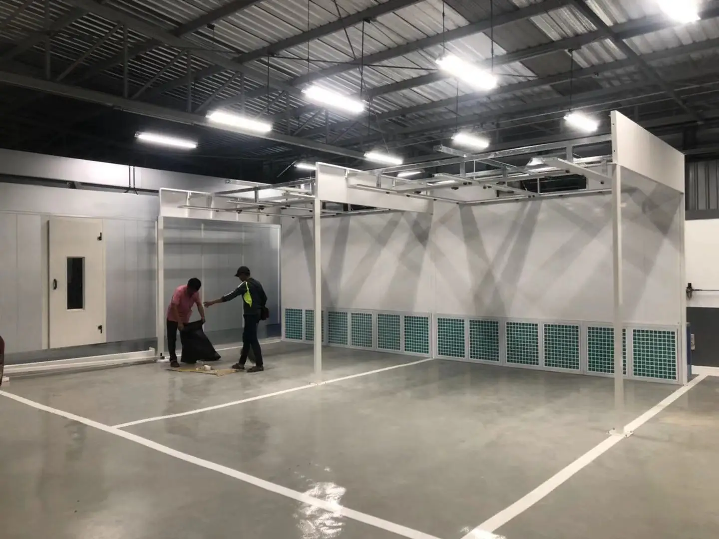 Hot Selling 7m 6.5m Car Spray Booth Preparation Bay Preparation Room PVC Curtain Car Painting Process Prep Station