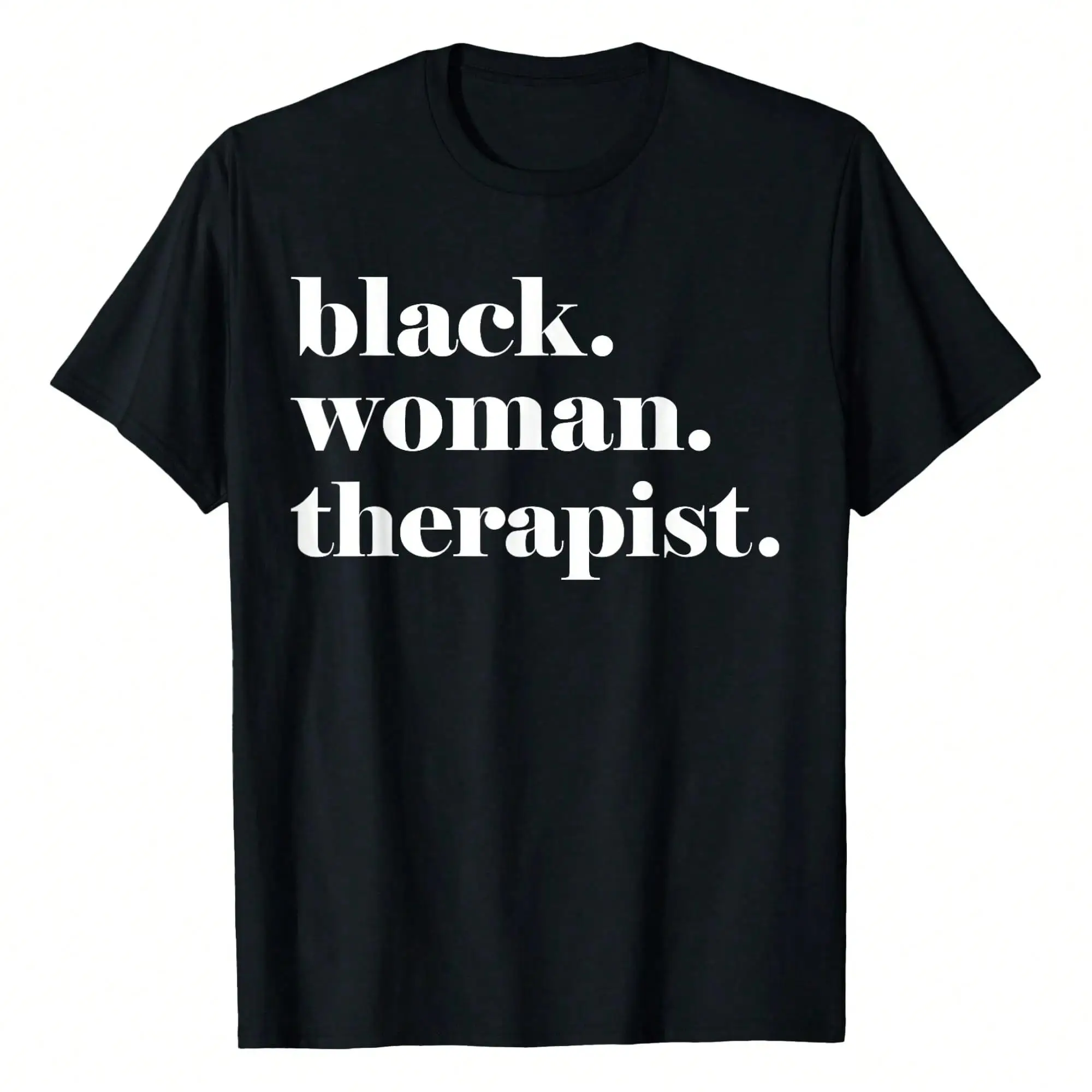 

Black Woman Therapist T-Shirt Women's Mental Health Advocate Gift Empowering Psychologist Tee Melanin Queen Counselor Top