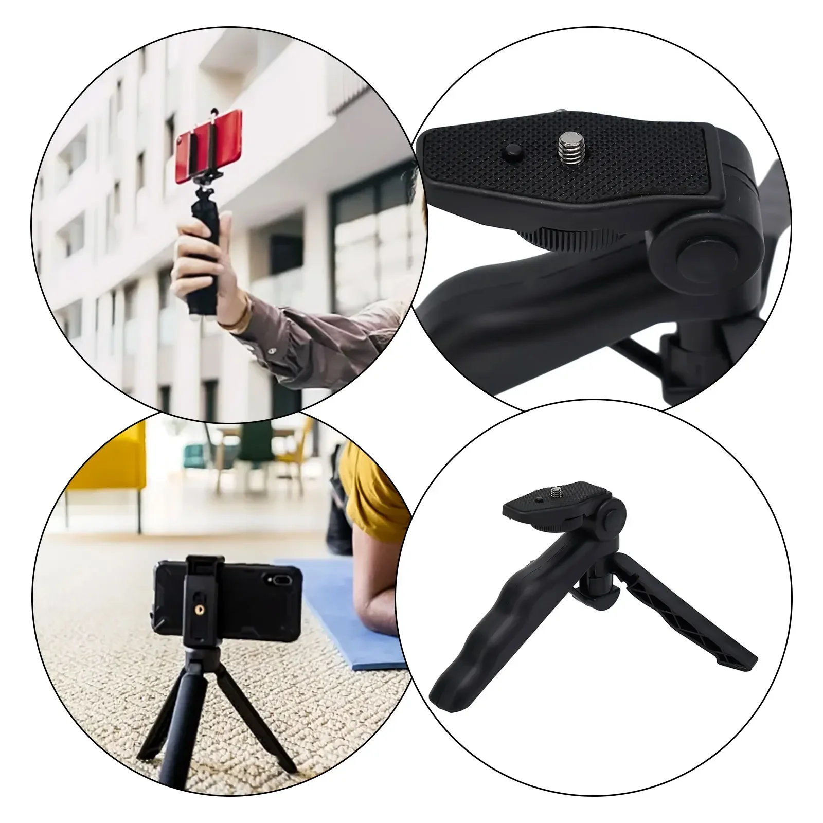 Multifunctional Tripod Stable Portable Mini Tripod For Phone For Action Camera Two Section Metal Handle Hose Tripod